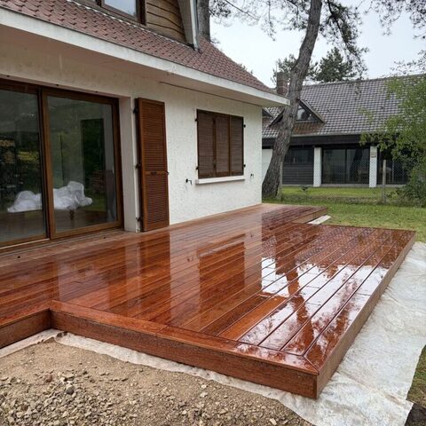 Terrasse bois massif — chantier Wood&C